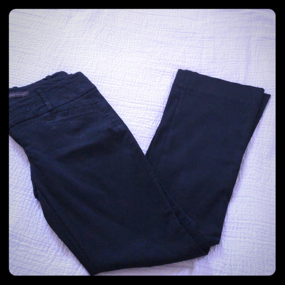 Black flared trousers